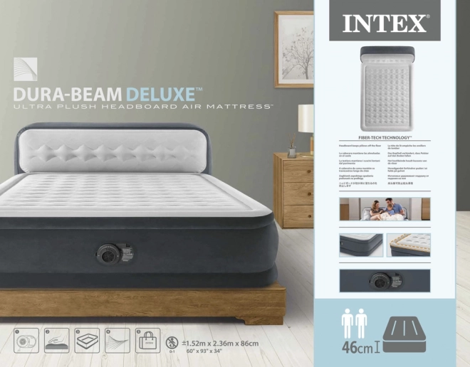 Saltea gonflabilă cu pompă integrată Intex Deluxe