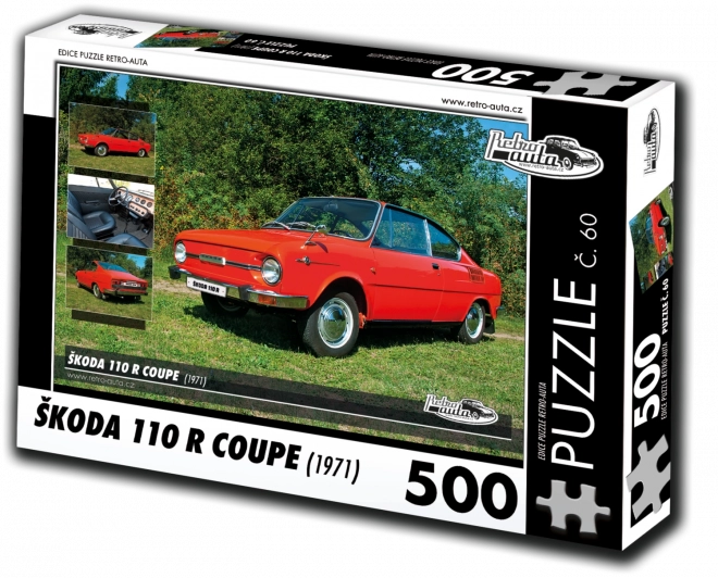 Puzzel Retro-Auto Škoda 110 R Coupe 1971, 500 piese