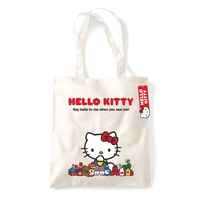 Geantă de cumpărături Hello Kitty naturală