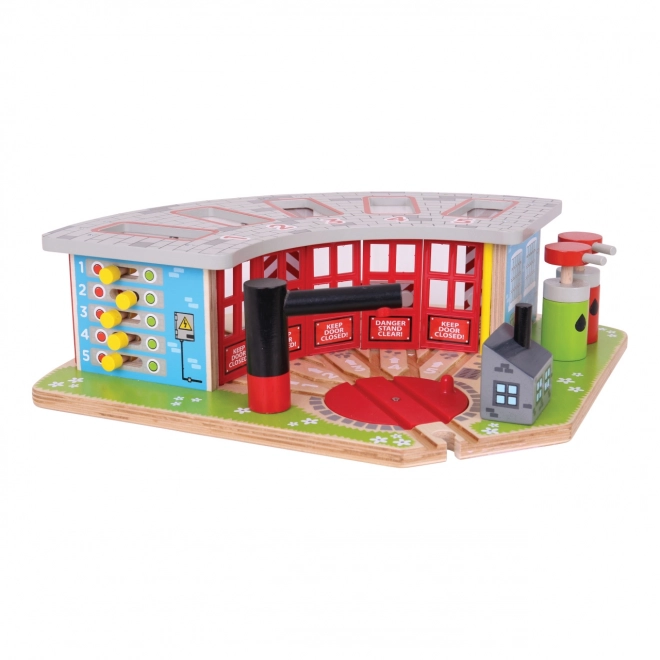 Depou exclusiv pentru 5 trenulețe Bigjigs Rail