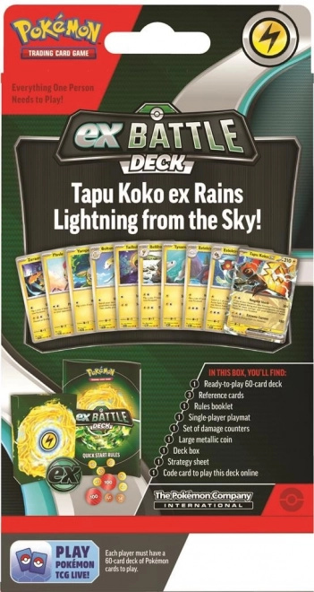 Pachet de cărți Tapu Koko EX Battle