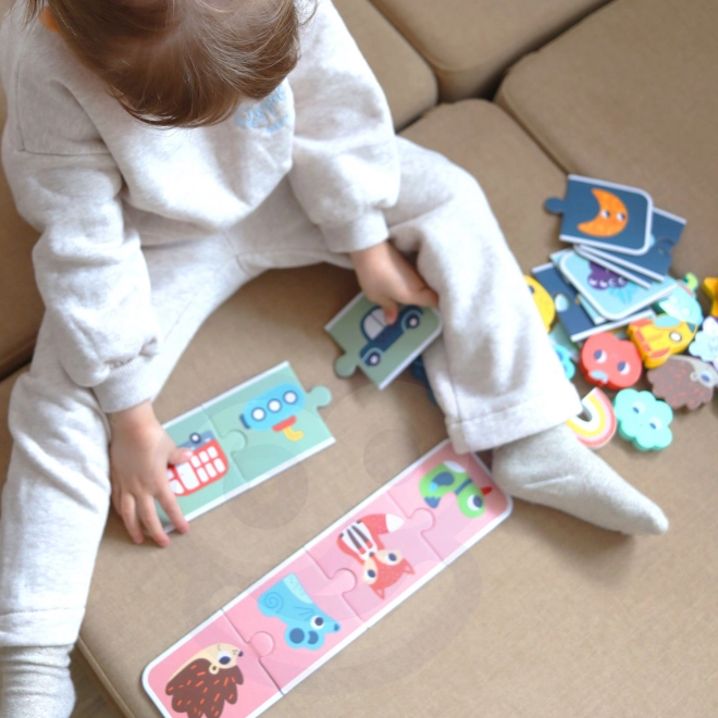 Woopie Green Pexeso din Lemn - Puzzle Tactile