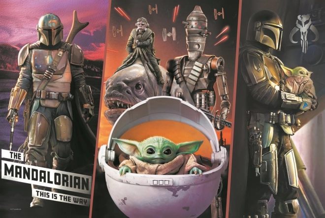 Puzzle Mandalorian: misteriosul Baby Yoda 300 piese