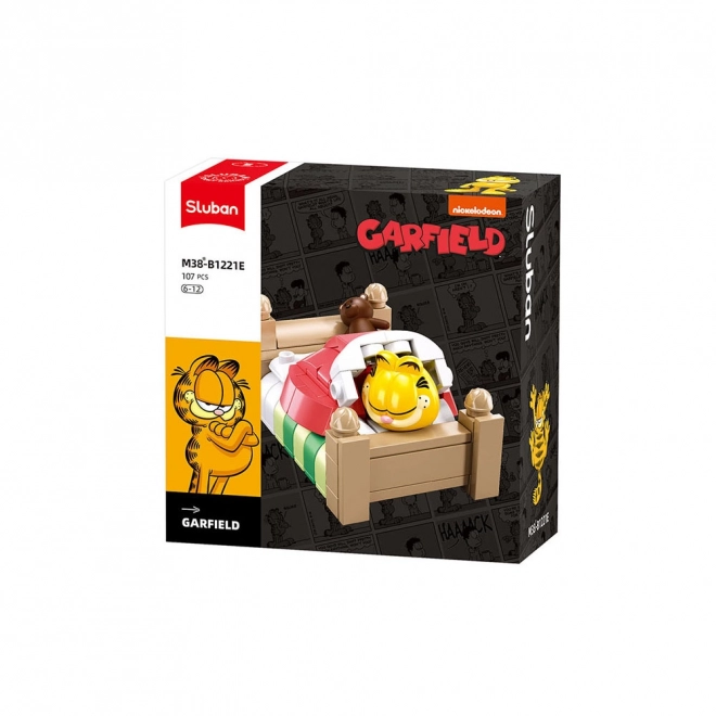Sluban model construcție Garfield în pat