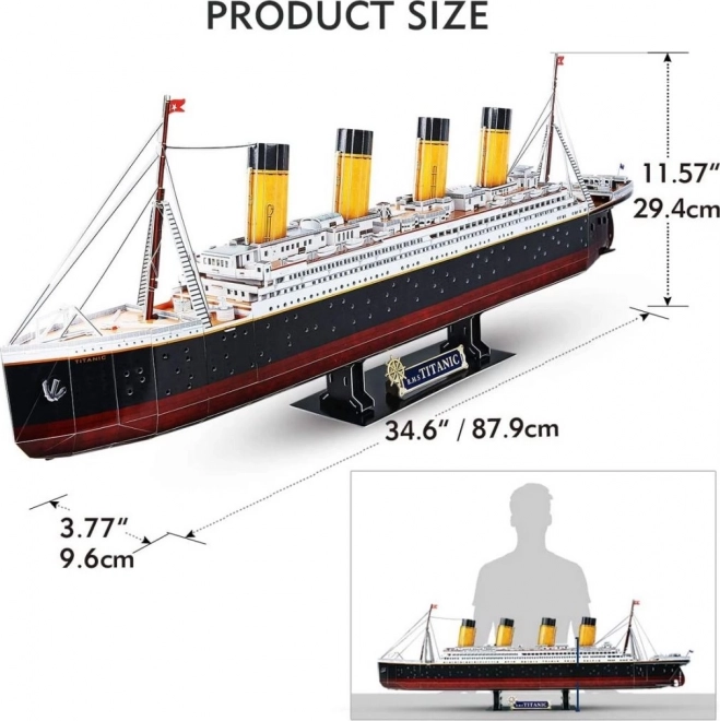 Puzzle 3D Titanic cu LED