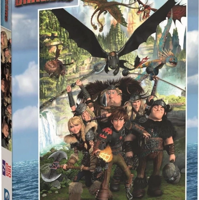 Puzzle Clementoni Cum să vă dresați dragonul: Călăreții din Blpu 180 de piese