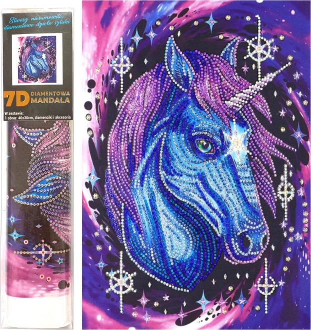 Pictură cu diamante 7D Unicorn Stelar