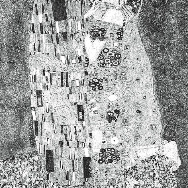 TREFL Puzzle Polibek 500 de piese cu ramă