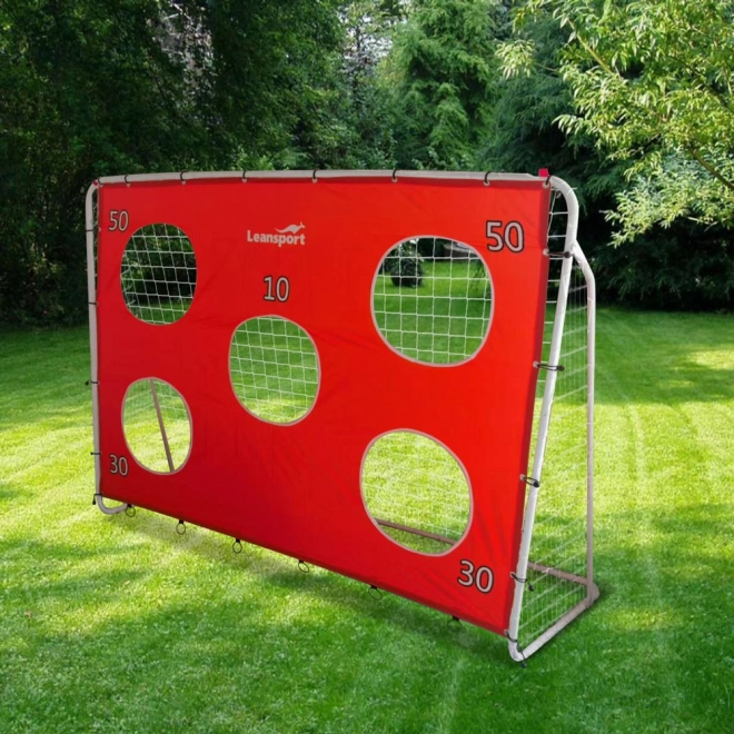 Poartă antrenament fotbal cu plasă țintă roșie 213x152x75 cm