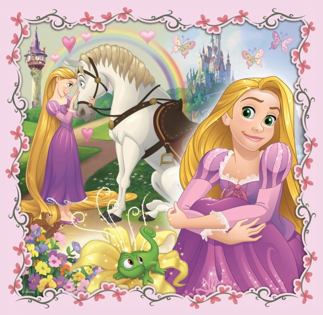 Puzzle Disney Prințese cu Prieteni 3 în 1