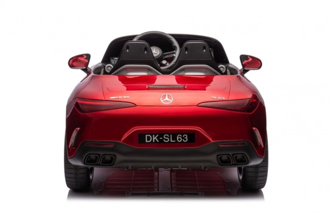 Mercedes AMG SL63 mașină roșie vopsită pe baterie