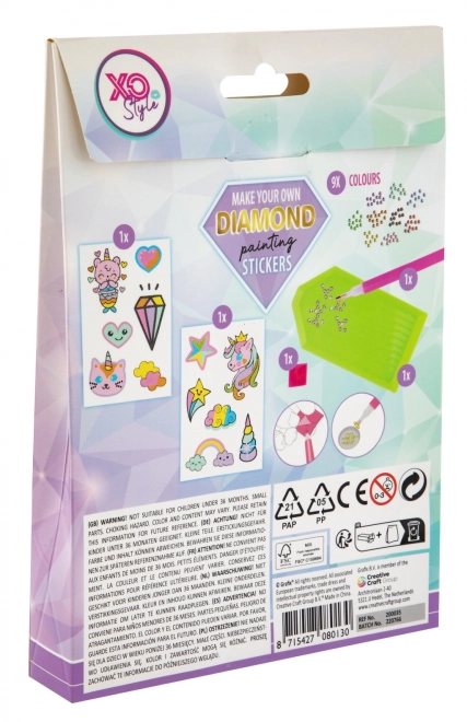 Set creativ stickere cu diamante Fantazie