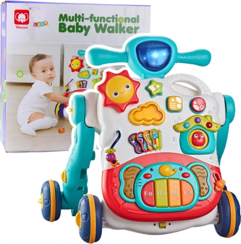 Premergător și vehicul interactiv 3‑în‑1 albastru