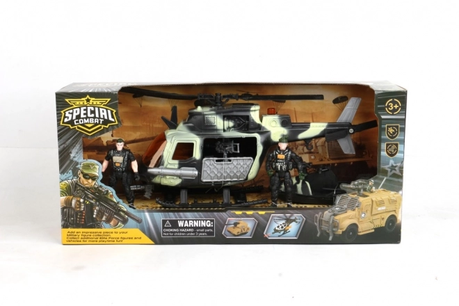 Elicopter Militar cu Figurine