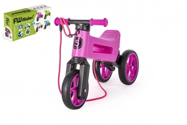 bicicletă fără pedale funny wheels supersport 2v1 portocalie – Violet