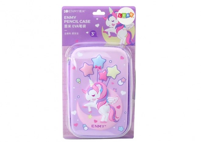Pernă mare 3D unicorn mov