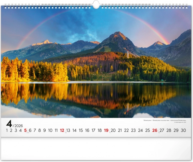 Calendar de perete Magicele Tatra 2026