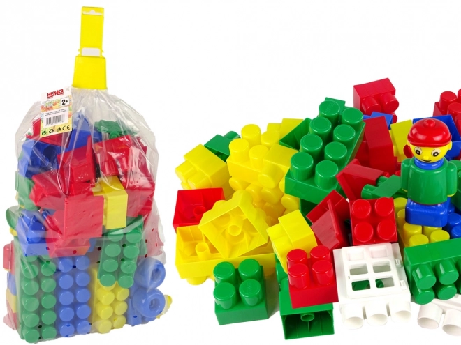 Blocuri de construcție colorate de dimensiune medie - 65 de piese