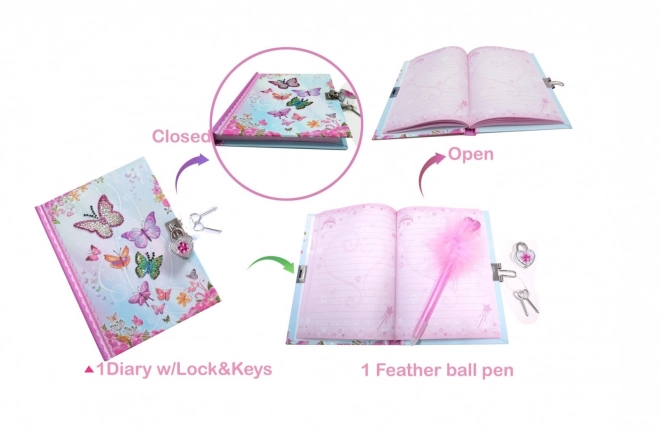 Jurnal cu accesorii Pecoware - Fluturi