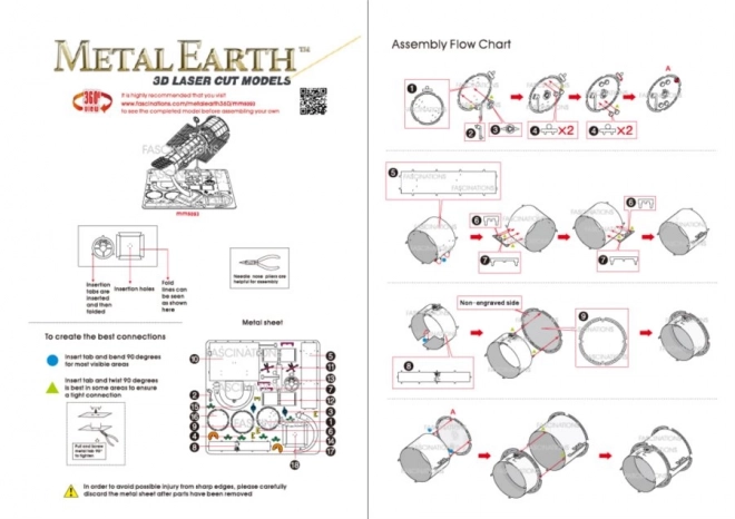 Puzzle 3D telescopul Hubble Metal Earth