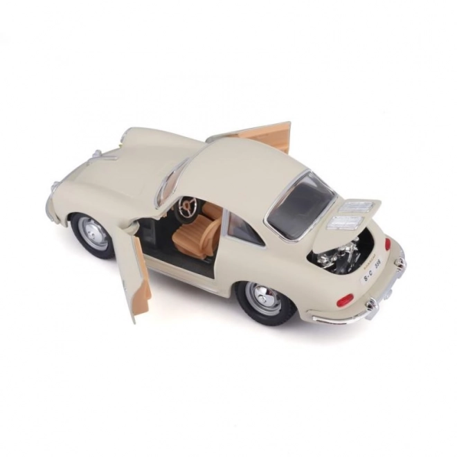 Mașină de colecție Porsche 356B Coupe 1961 Ivory la scară 1:24 de la Bburago