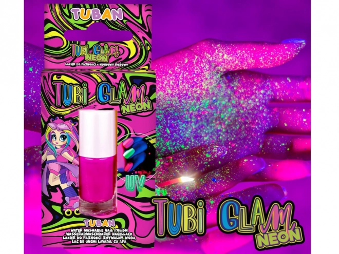 Lac de unghii Tubi Glam roz neon