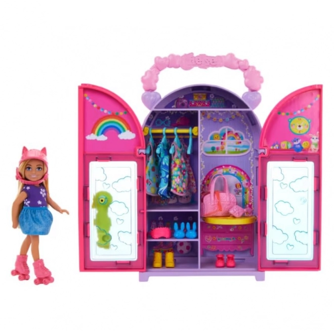 Set dulap Chelsea cu păpușa Barbie și accesorii
