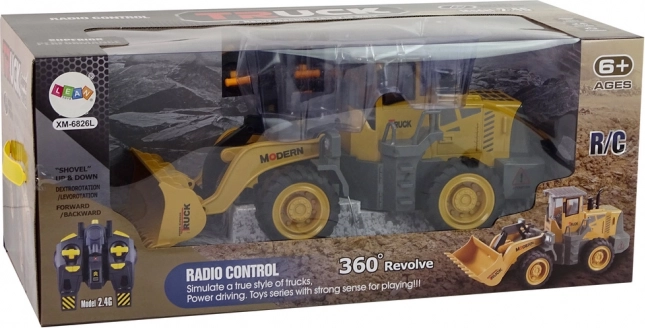 Încărcător mare de construcții controlat de la distanță cu lumini LED