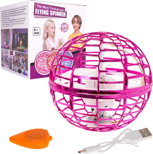 Mingea zburătoare cu control prin gesturi și lumini LED – Roz
