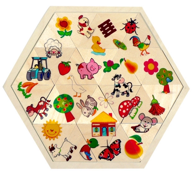 Puzzle mozaic fermă copii