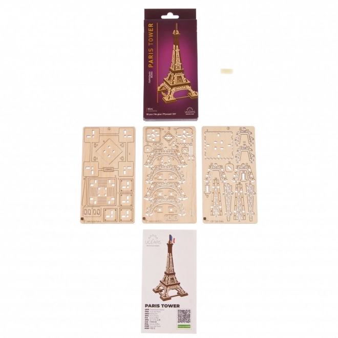 Puzzle mecanic 3D Turnul Eiffel Ugears