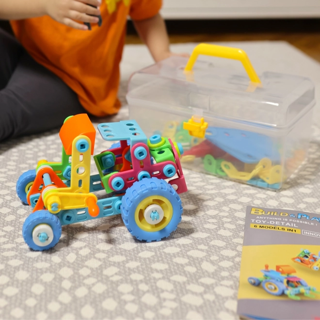 Set de construcție vehicule pentru copii 6în1