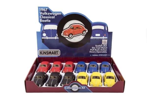 Model metalic KINSMART VOLKSWAGEN Beetle cu mecanism pull-back 13 cm
