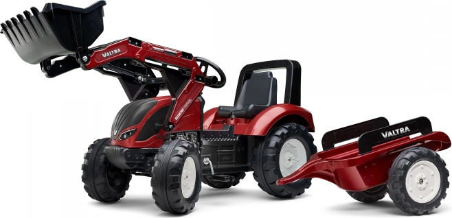 Tractor cu pedale pentru copii VALTRA cu cupă frontală și remorcă detașabilă, de la 3 ani