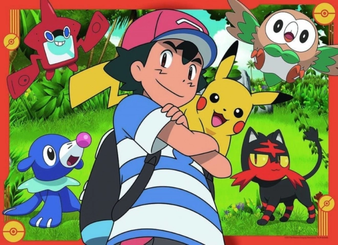 Puzzle Pokémon din Alola 4x100 piese