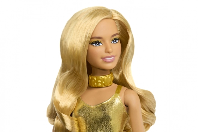 Barbie model cu salopetă aurie