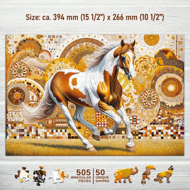 Puzzle din lemn elegant cal 505 piese