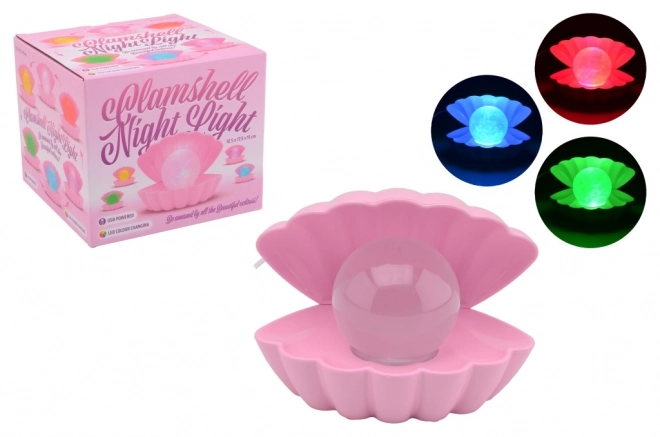 Lampă scoică cu perlă LED