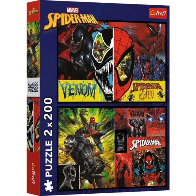 Puzzle Marvel 2x200 piese ziua și noaptea cu Spider-Man