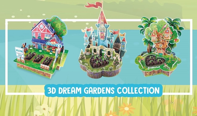 Set creativ EDUCA 3D Dream Gardens: Castel 2 în 1