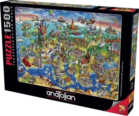 Puzzle Anatolian harta Europei 1500 piese