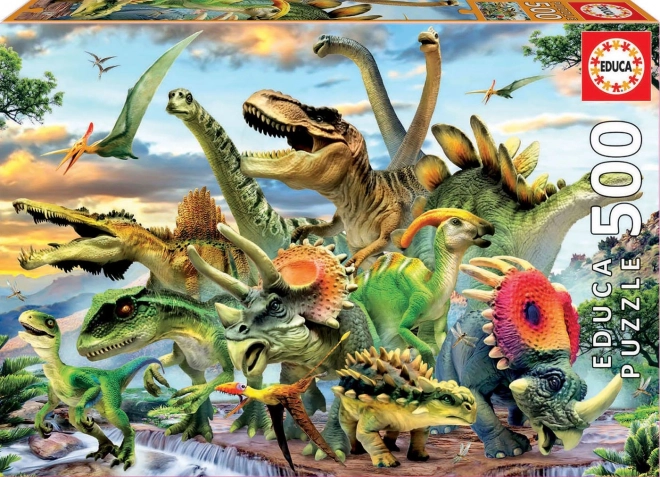 Puzzle Educa Dinozauri 500 piese