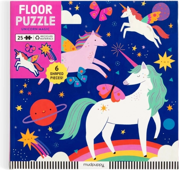Puzzle de podea Mudpuppy Unicorni Magici 25 piese