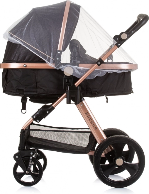 CHIPOLINO Cărucior combinat HAVANA 2in1 Obsidian – Aur
