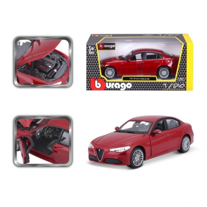 alfa romeo giulia 2016 metalic roșu la scară 1:24 de la Bburago