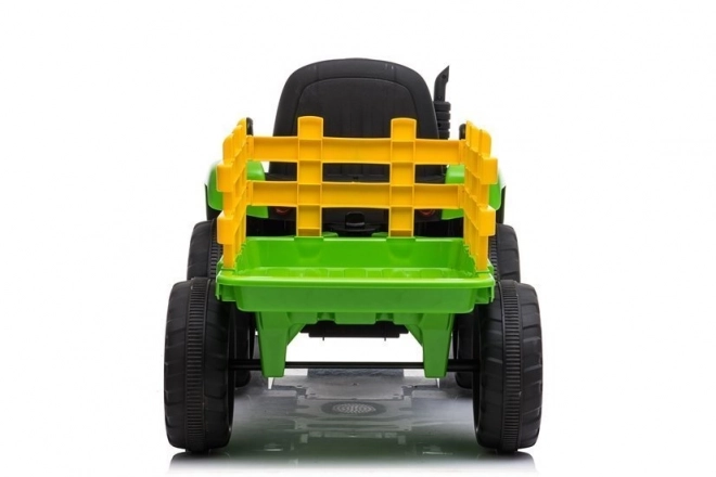 Tractor electric cu remorcă verde