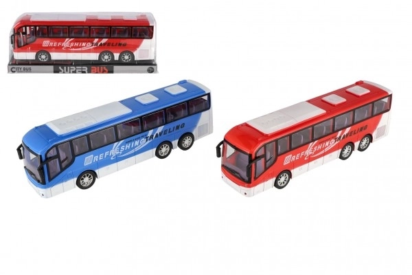 Autobuz City model din plastic pentru copii