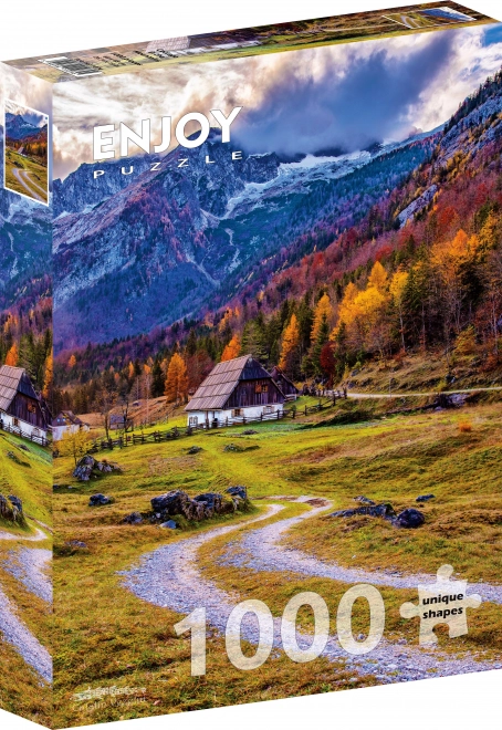 Puzzle chalupă în munți 1000 piese