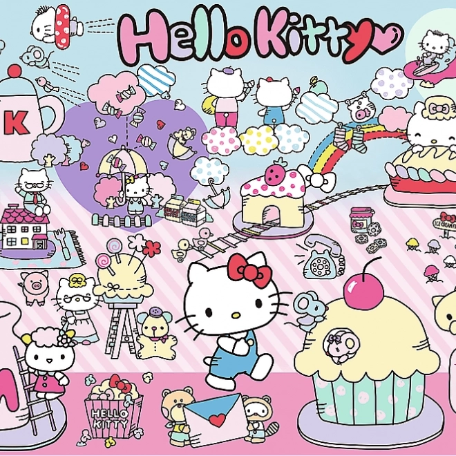 Puzzle Descoperă lumea Hello Kitty 300 de piese