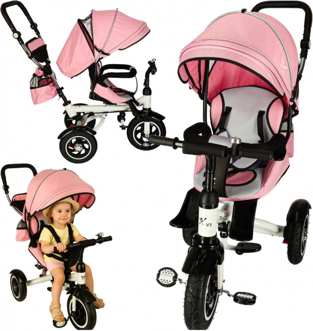 Tricicleta Copii Trike Fix V3 cu Scaun Rotativ și Copertină